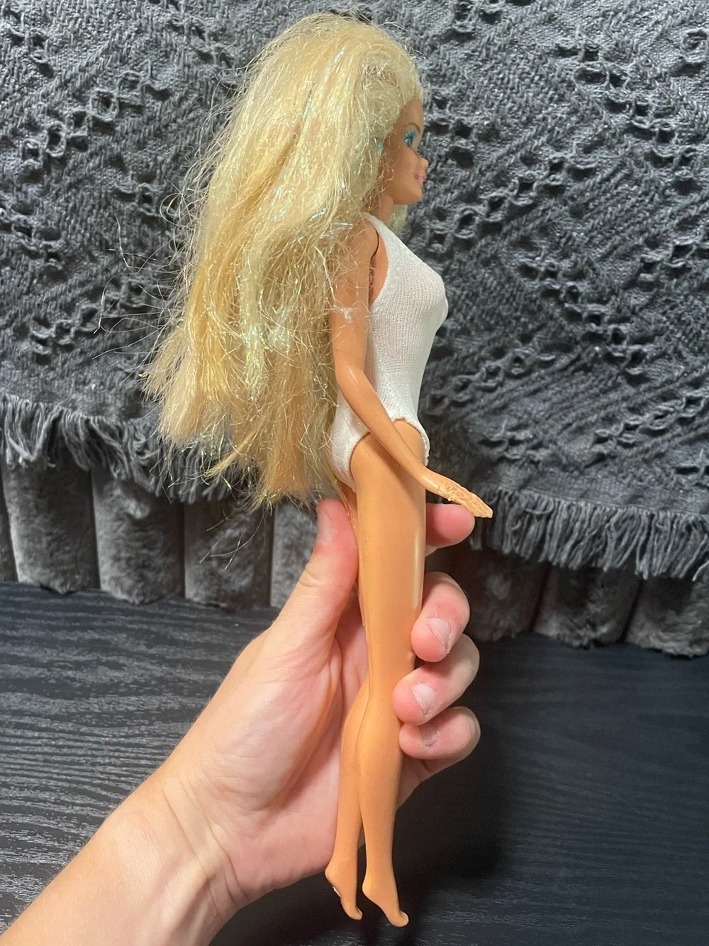 Vintage 1976 Mattel Barbie Doll Long Blonde Hair Blue Eyes 1956 Made In China